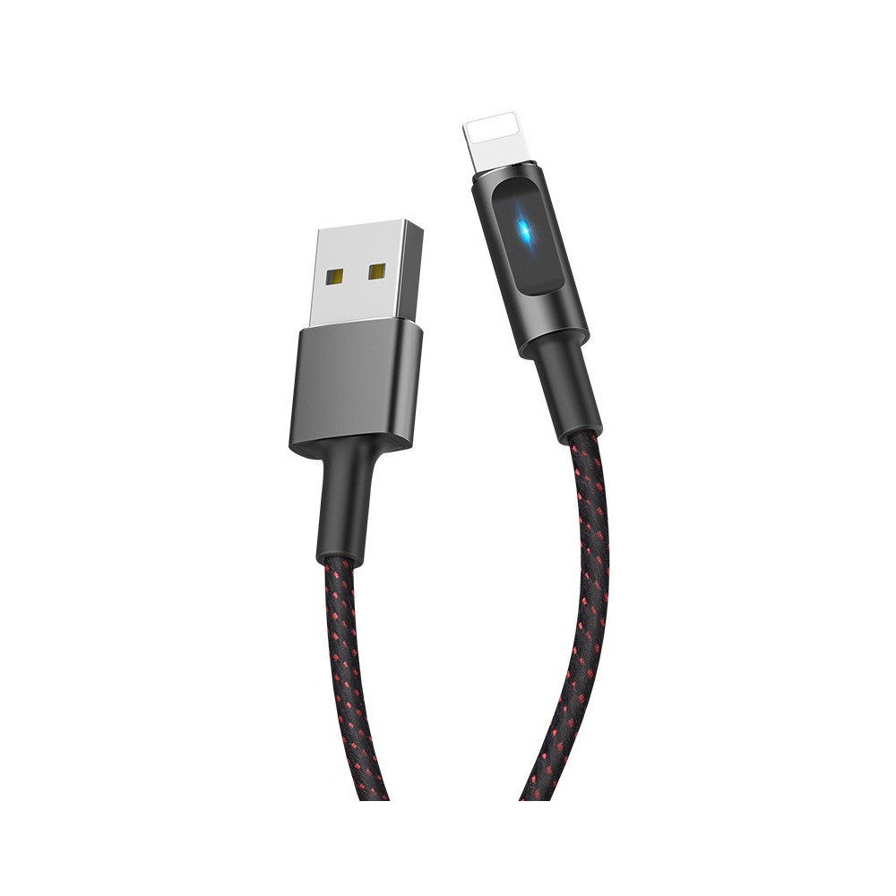 CÂBLE USB HOCO U47 Essence core Vers lightning / charge de synchronisation de données / 1.2 M / Noir