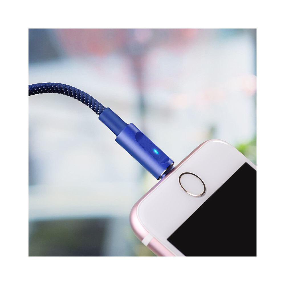 CÂBLE USB HOCO U47 Essence core Vers lightning / charge de synchronisation de données / 1.2 M / Bleu