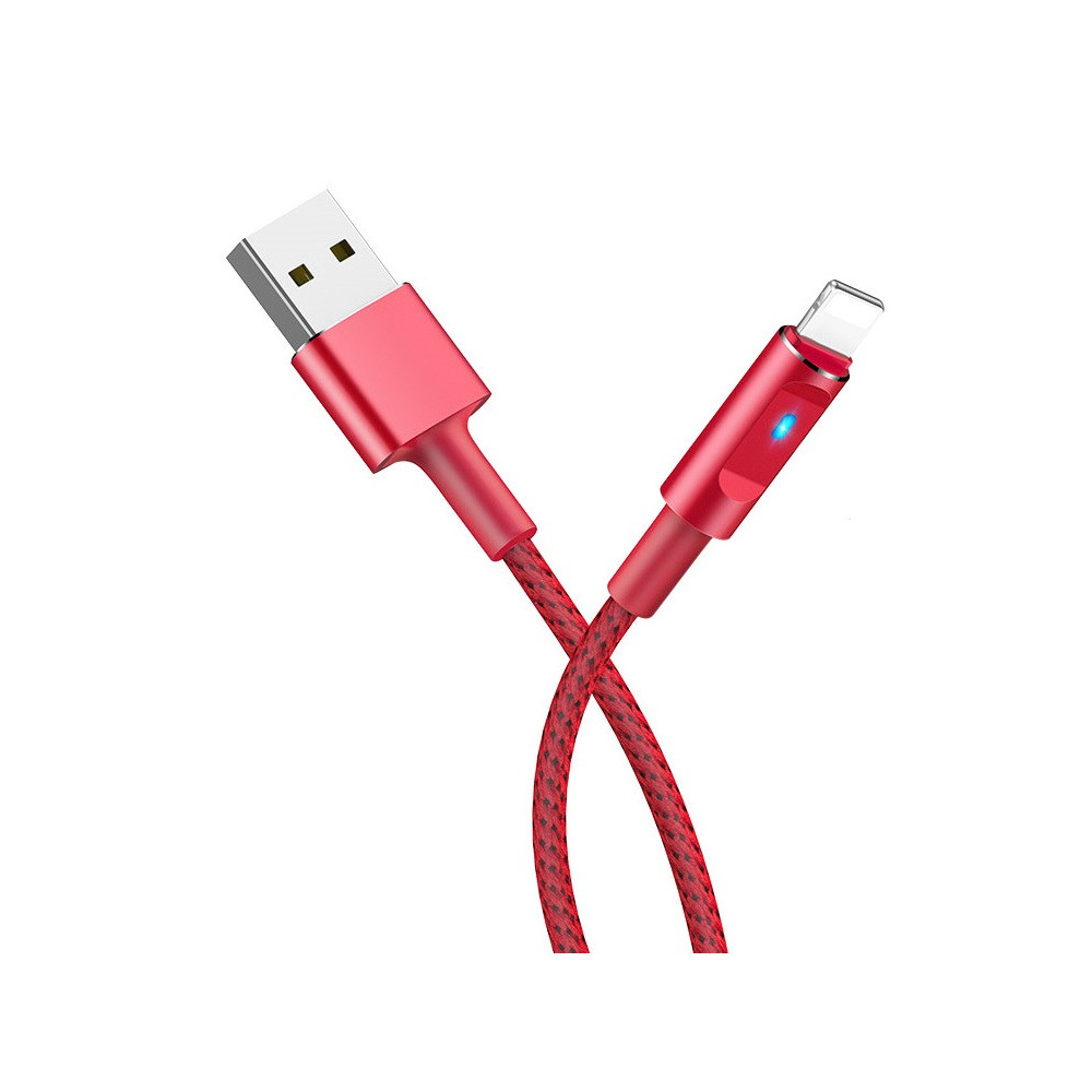 CÂBLE USB HOCO U47 Essence core Vers lightning / charge de synchronisation de données / 1.2 M / Rouge
