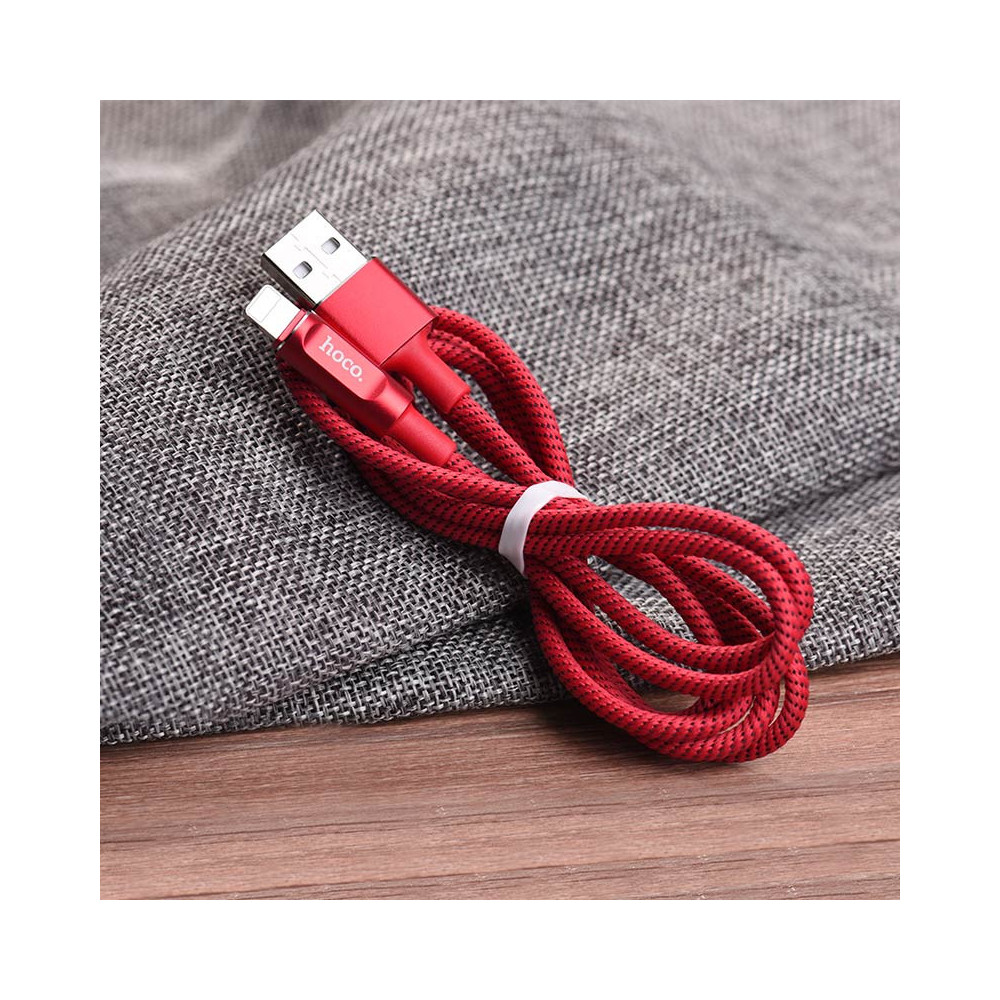 CÂBLE USB HOCO U47 Essence core Vers lightning / charge de synchronisation de données / 1.2 M / Rouge