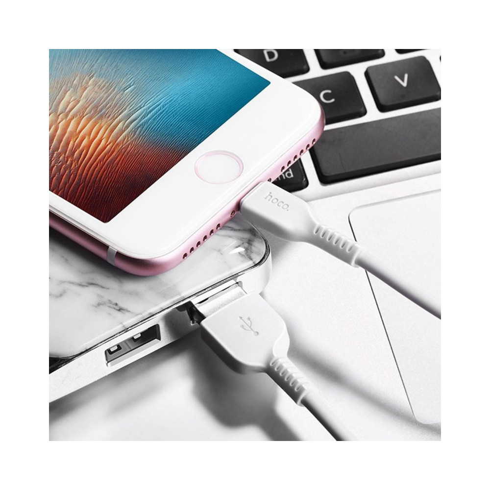 Câble USB Hoco X20 Pour IPHONE Flash 2 M / Blanc