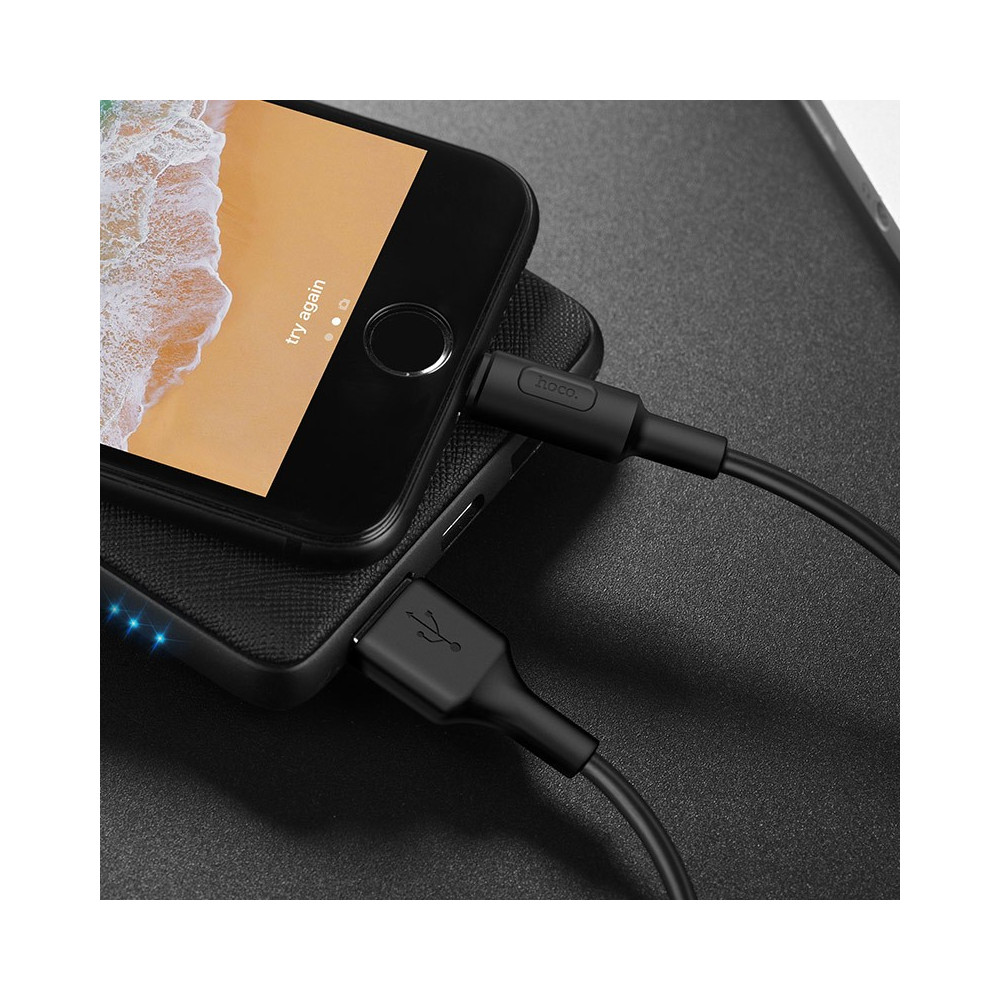 Câble USB Hoco X25 Pour IPHONE / 1M / Noir