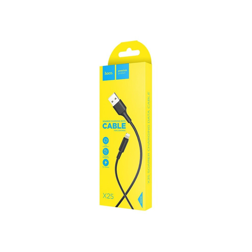 Câble USB Hoco X25 Pour IPHONE / 1M / Noir