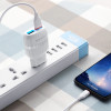 Chargeur Borofone BA24A Double Port USB Vers Micro USB / Blanc