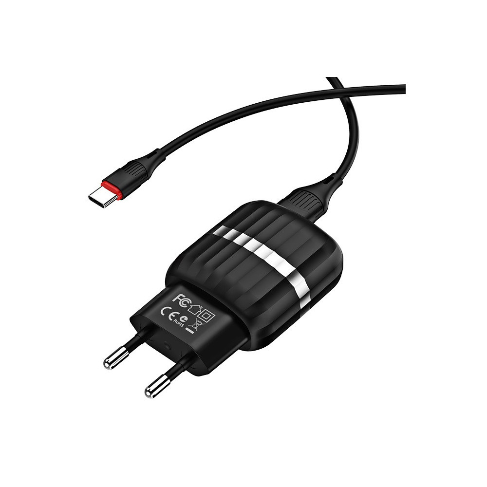 Chargeur Borofone BA24A Double Port USB Pour Type C / Noir