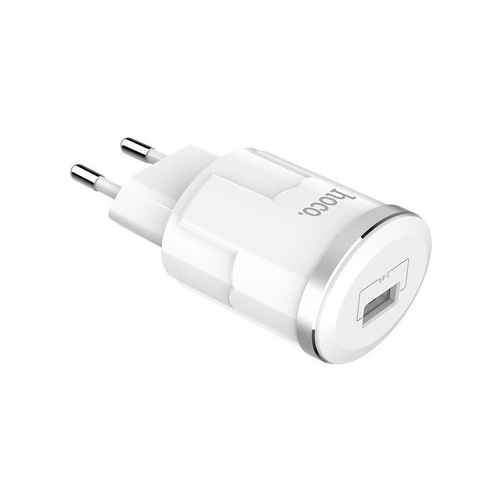 Chargeur secteur Hoco C37A + Câble Lightning 2.4A / 12W / Blanc