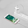 Chargeur secteur Hoco C37A + Câble Lightning 2.4A / 12W / Blanc