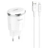 Chargeur secteur Hoco C37A + Câble Lightning 2.4A / 12W / Blanc