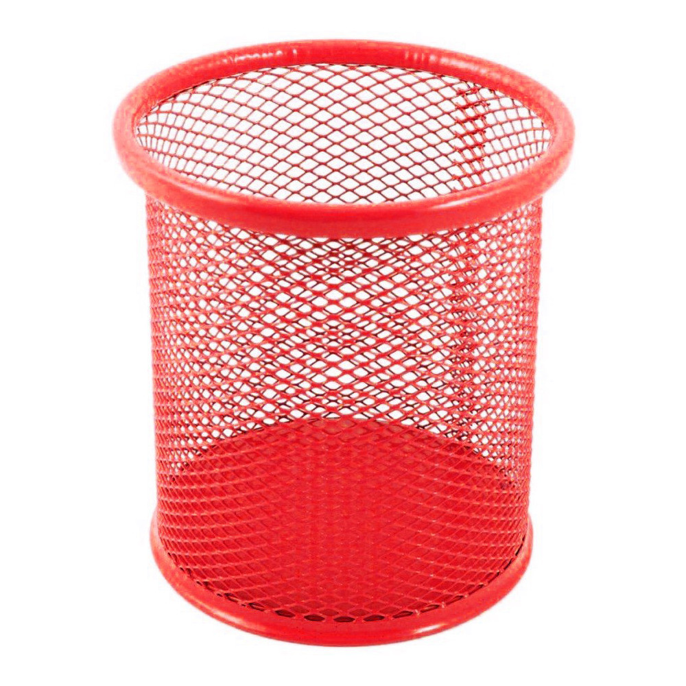 Porte Stylo Cylindre en métal / Rouge
