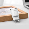 Chargeur secteur Hoco C37A + Câble Pour Type C 2.4A / 12W / Blanc