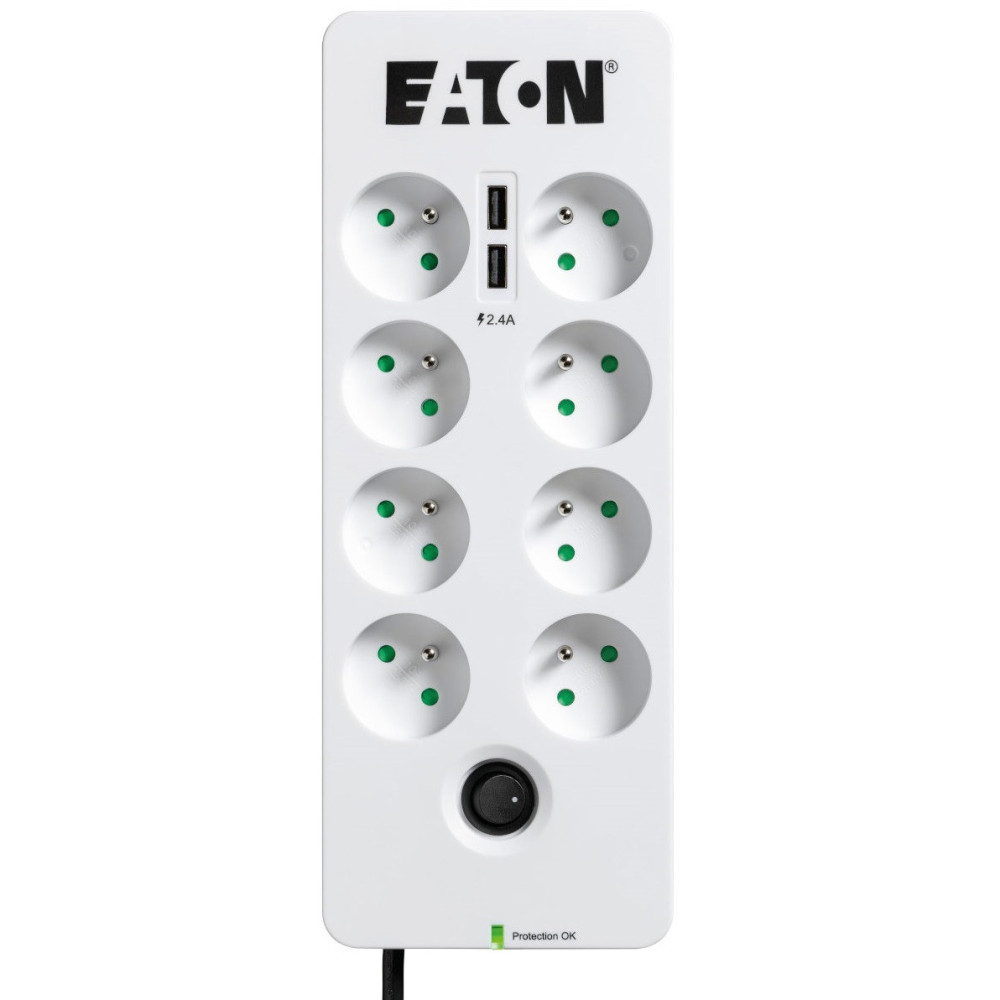 Multiprise parafoudre EATON Protection Box 8 prises avec Protection téléphonique