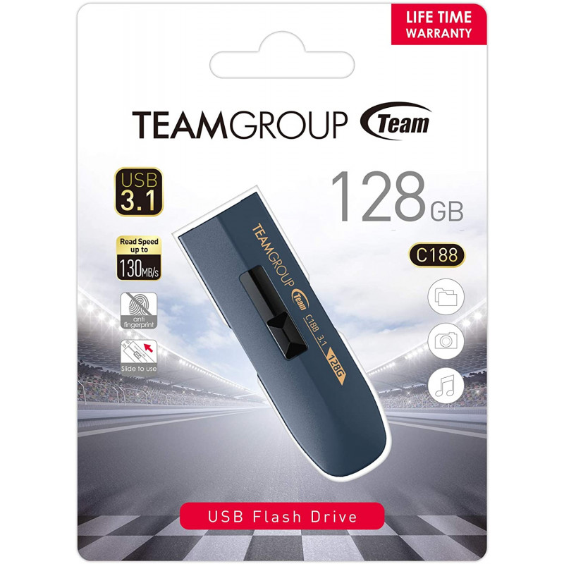 Clé USB TEAM GROUP C201 128 Go USB 3.2 Bleu (TC2013128GL01)
