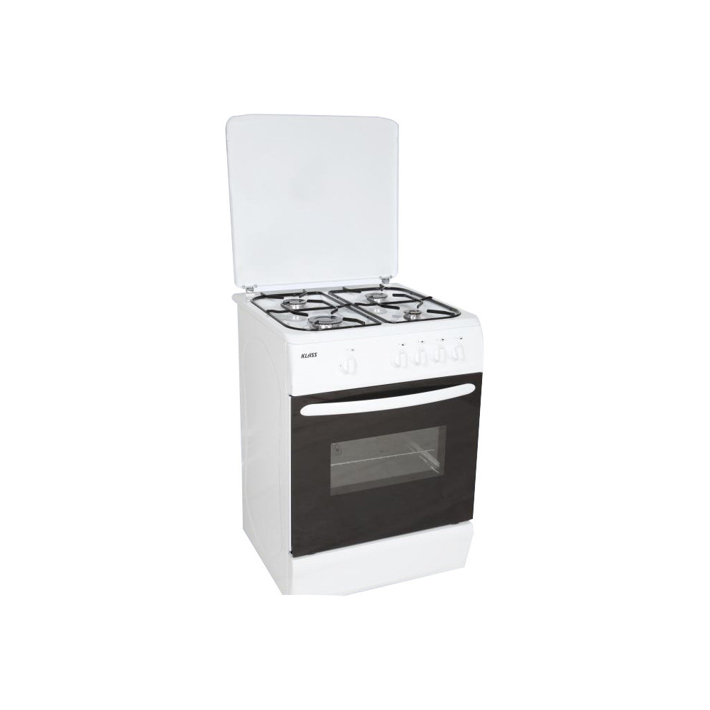 Cuisinière KLASS TG6640BB Basic 4 Feux 60 x 60cm / Blanche