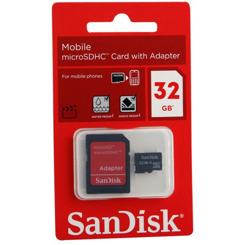 Carte Mémoire micro SDHC 32Go + Adaptateur