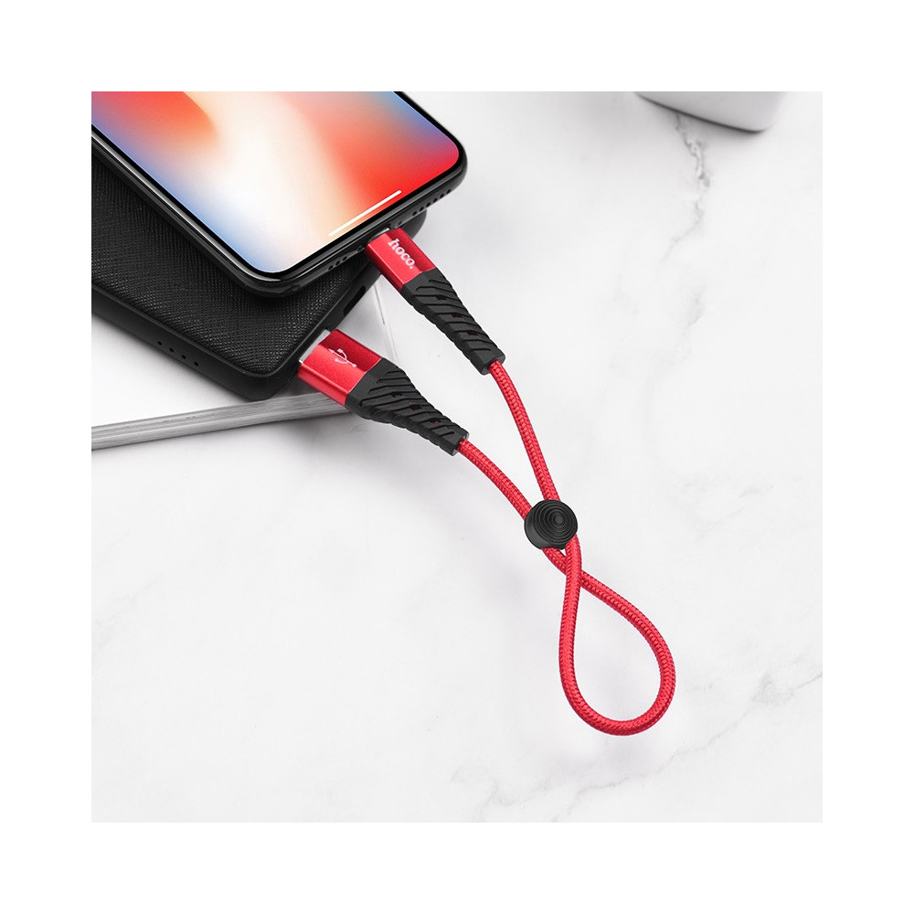 CÂBLE USB HOCO X38 2.4A Pour IPHONE / 1 M / Rouge
