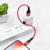 CÂBLE USB HOCO X38 2.4A Pour IPHONE / 1 M / Rouge