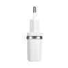Chargeur secteur Hoco C12 + Câble Pour Micro USB / Blanc