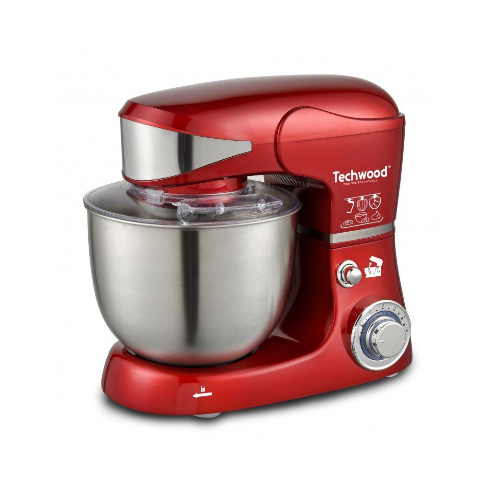 Robot Pétrin TECHWOOD TRO-1055 / 1000W / 5L / Rouge