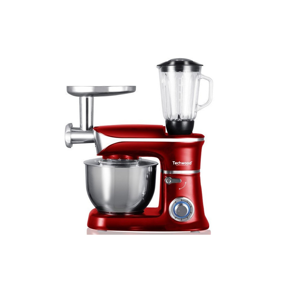 Robot Pâtissier MULTIFONCTION TECHWOOD TRP-1355 / 1300 W / ROUGE