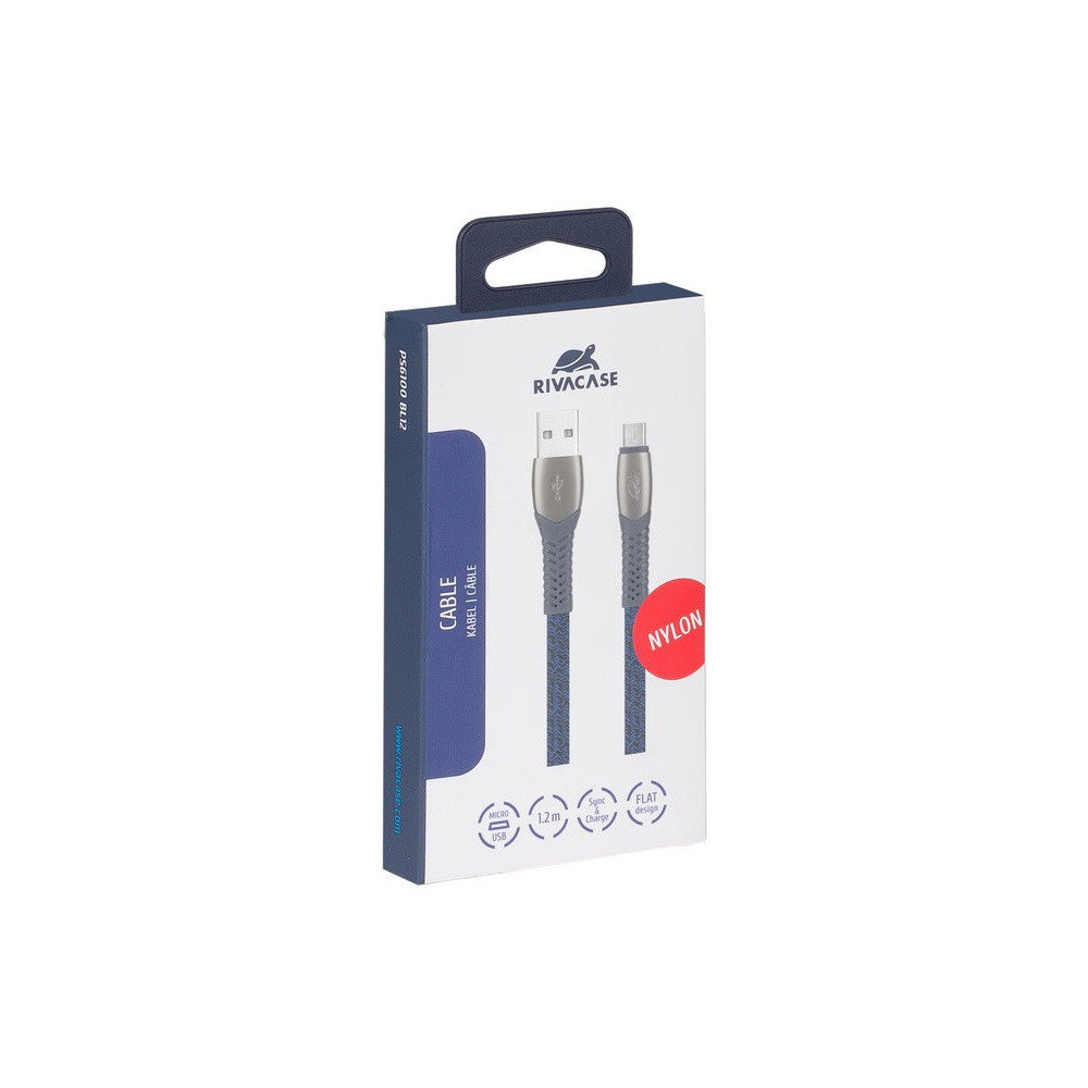CÂBLE RIVACASE PS6100 BL12 USB VERS MICRO / BLEU
