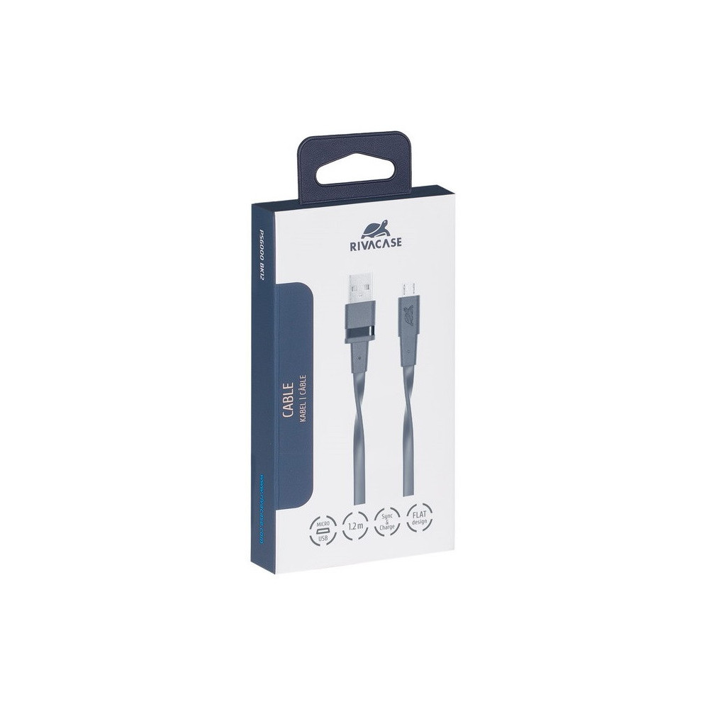 Câble RivaCase PS6000 BK12 USB Vers Micro USB / Noir