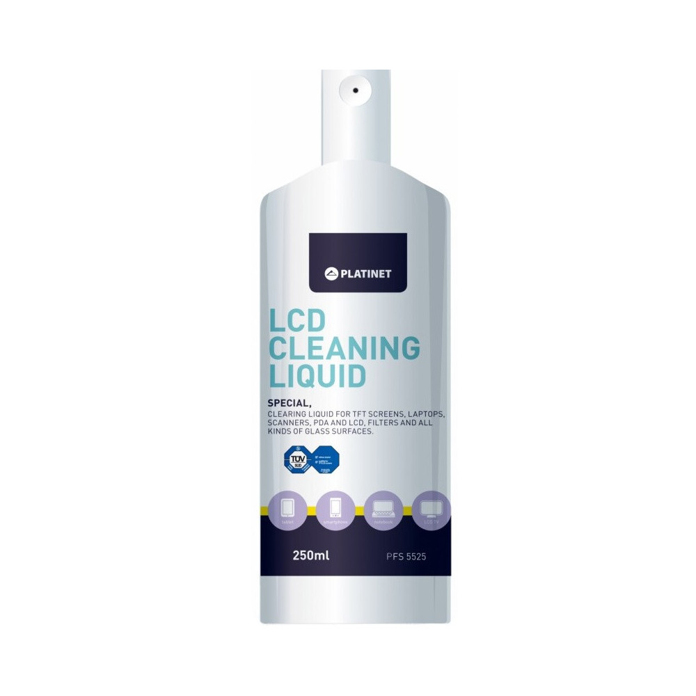 Nettoyant Platinet PFS5525 Cleaner Pour LCD / TFT / Monitors / Notebooks / Displays 250 ml
