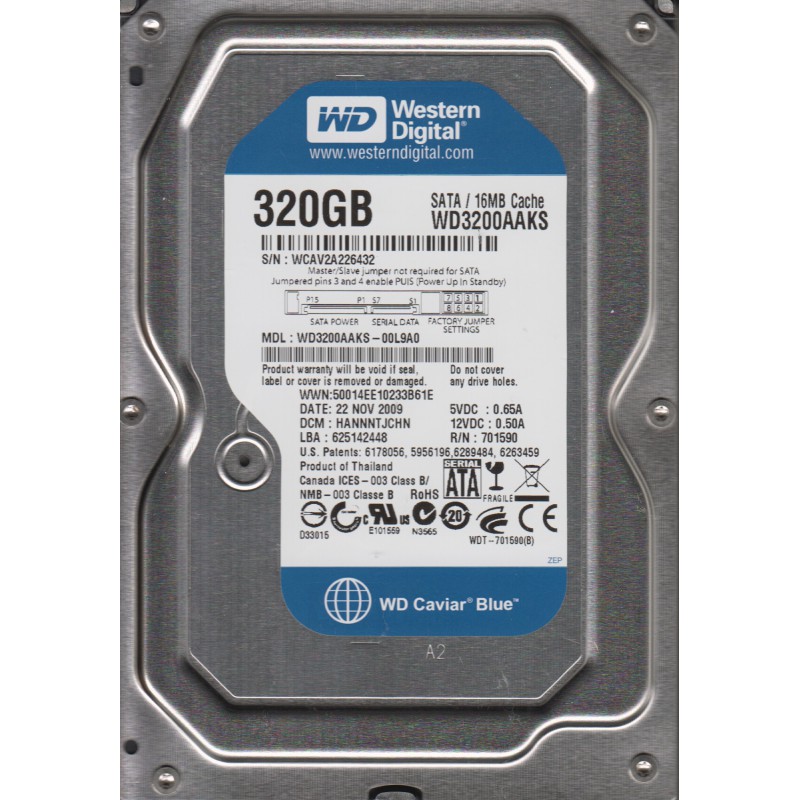 Disque Dur Interne Western Digital 320Go