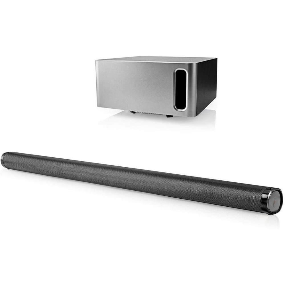 Barre de son Nedis 2.1 390W + Caisson de basses sans fil + Télécommande + Montage Mural