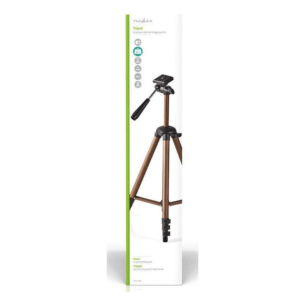 Trépied pour appareils photos Nedis Pan & Tilt 130 cm / Noir argent