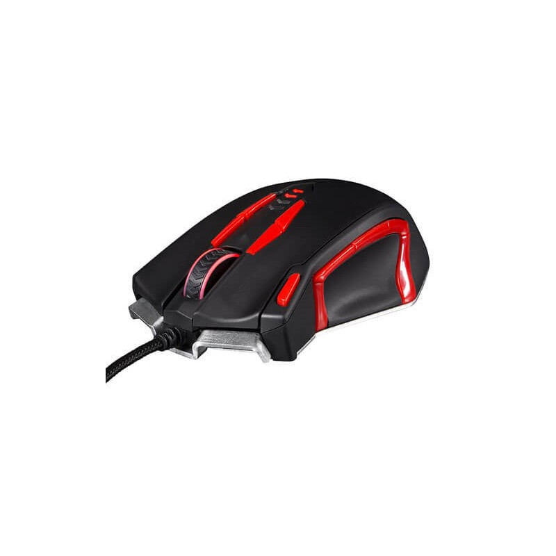 Souris gamer Drakkar Fenrir - Optique - Rétro éclairée RGB - 10000 DPI - 12  boutons - Câble tressé - Macro