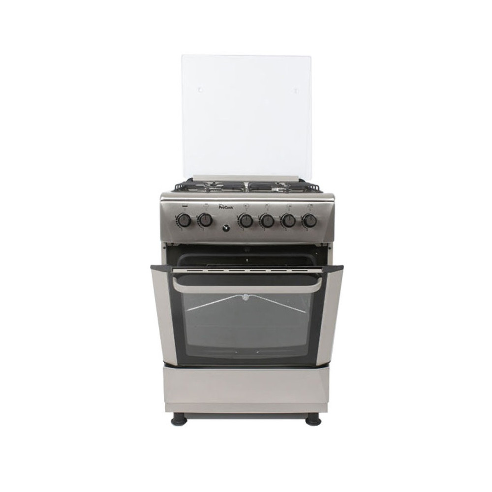 Cuisinière à gaz ProCook TG6640IX / 60cm / Inox