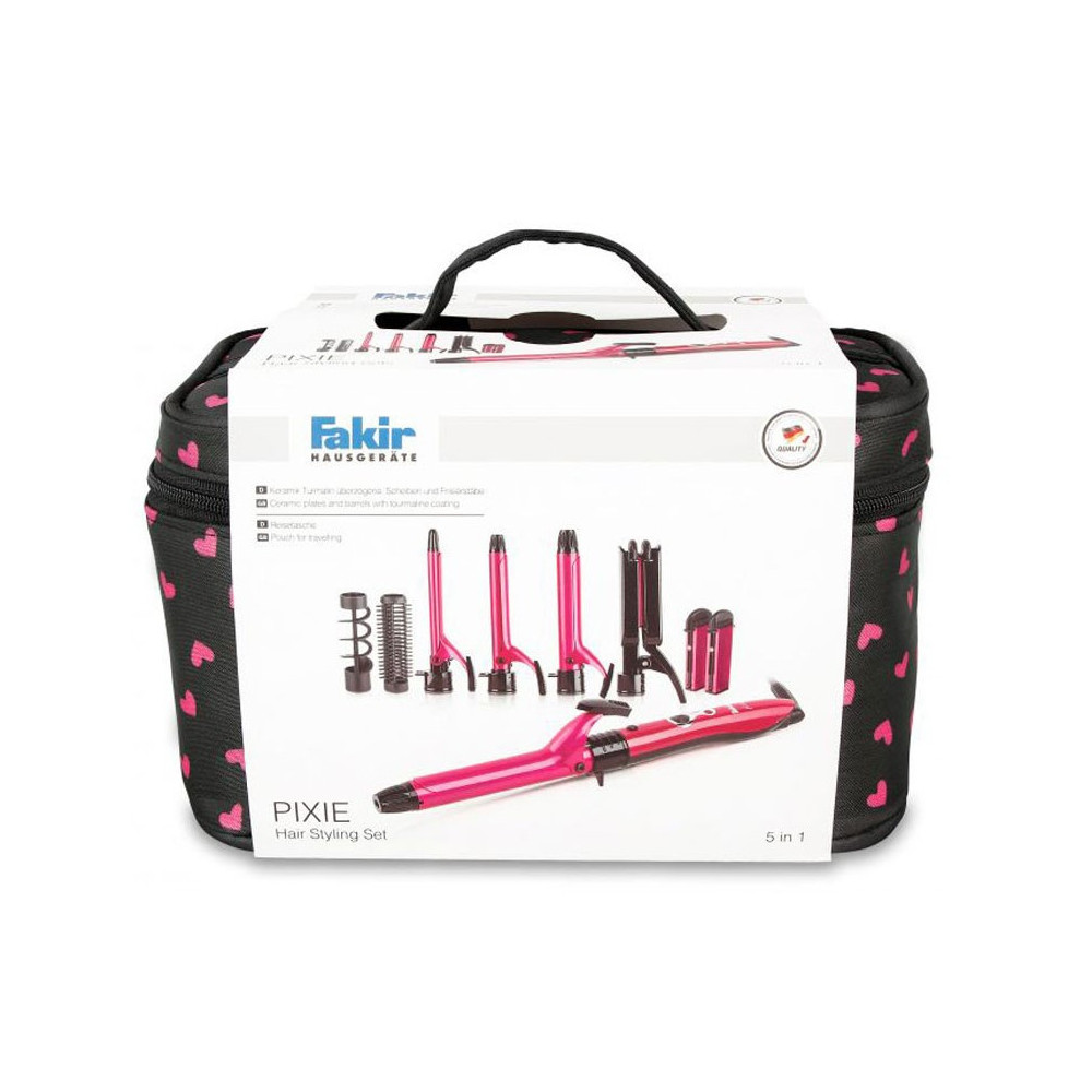 Coffret Fer à Boucler 5en1 Fakir PIXIE / Rose