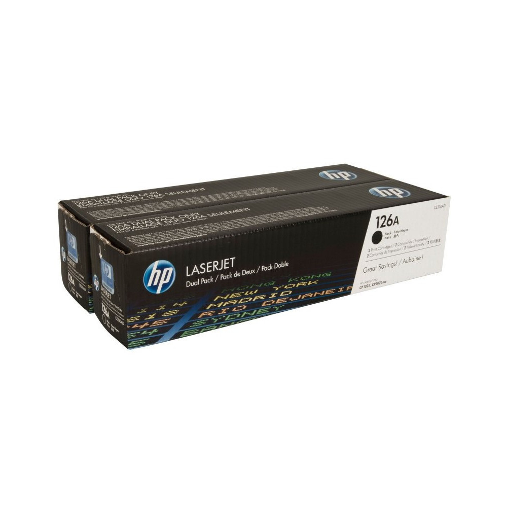 Pack de 2 Toner Original LaserJet HP 126A / Noir