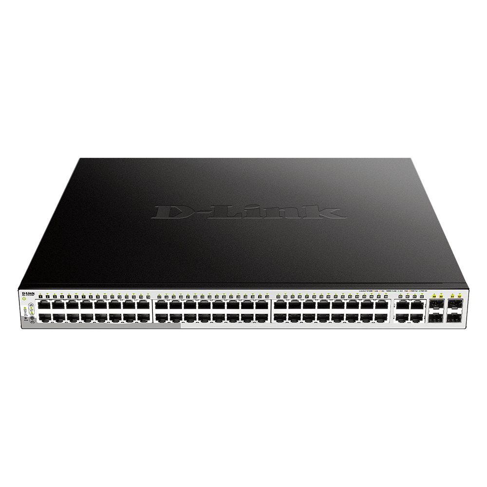 Smart Switch Montable 48 ports Poe Gigabit + 4 ports combo SFP