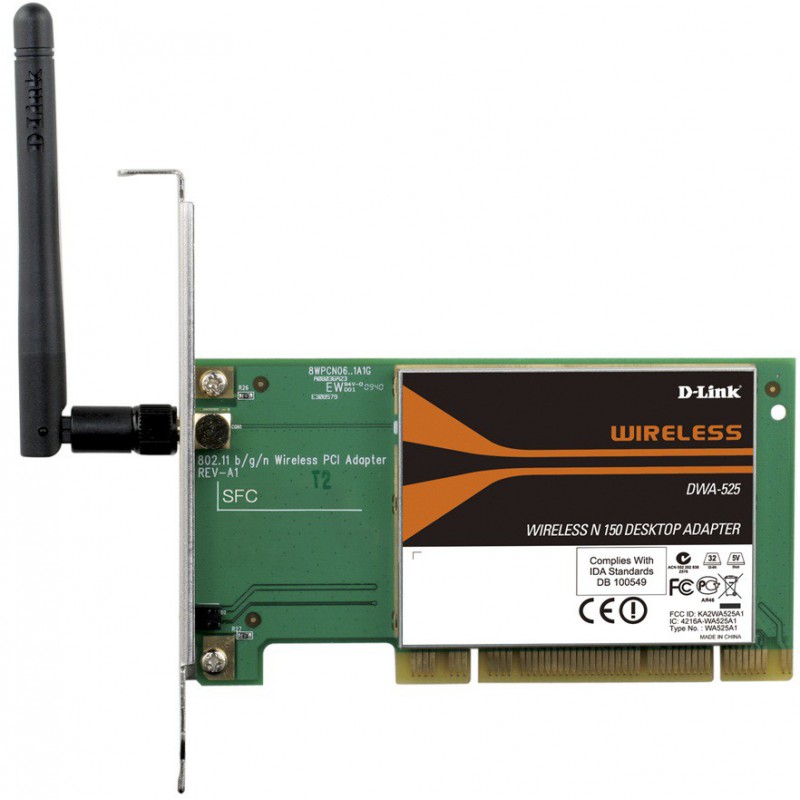 Adaptateur sans fil Wireless N 150 PCI pour ordinateur de bureau