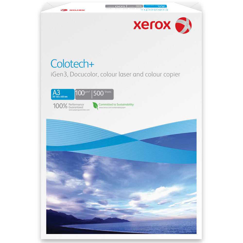 Rame papier Xerox Colotech+ A3 100g/m² / 500 Feuilles / Blanc