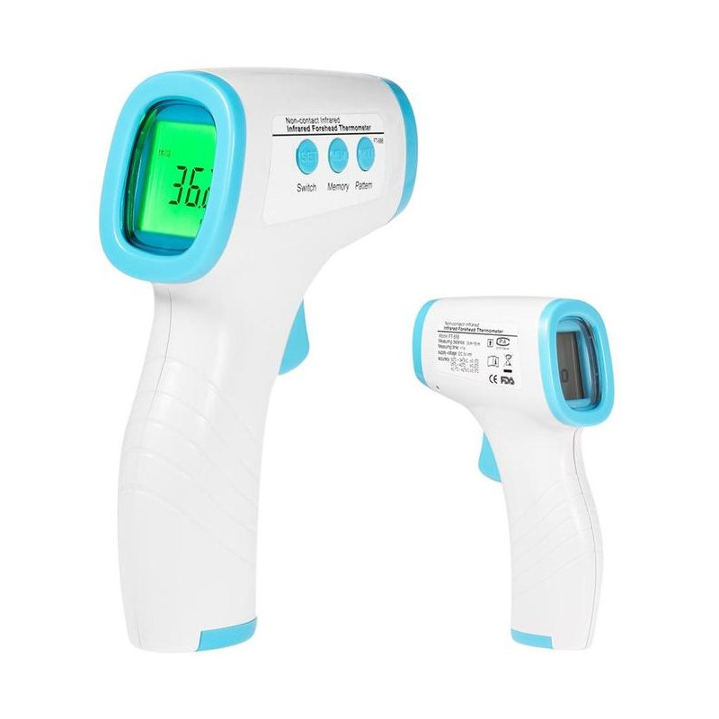 Thermomètre Frontal infrarouge Numérique Sans Contact FT-888 / Blanc & Bleu