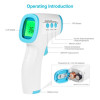 Thermomètre Frontal infrarouge Numérique Sans Contact FT-888 / Blanc & Bleu
