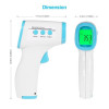 Thermomètre Frontal infrarouge Numérique Sans Contact FT-888 / Blanc & Bleu