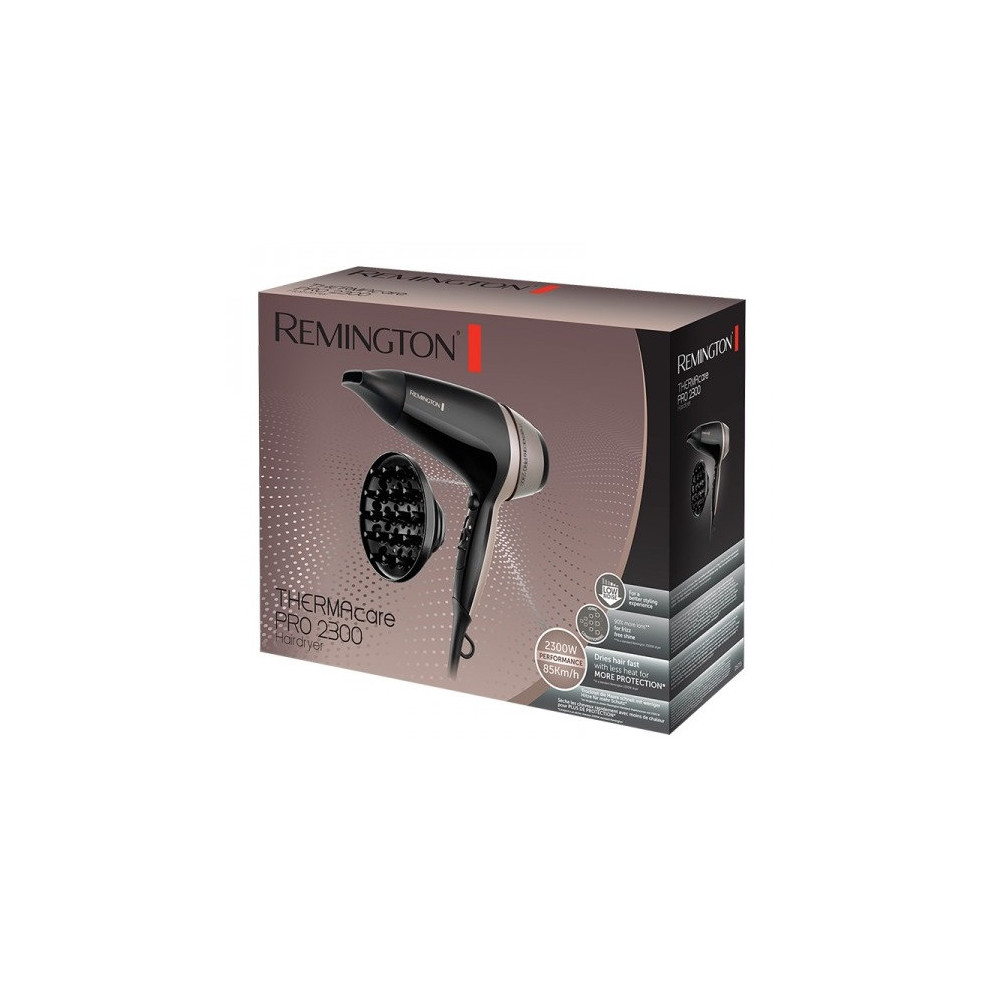 Sèche-cheveux Professionnel Remington Thermacare / 2300W / Noir & Gold
