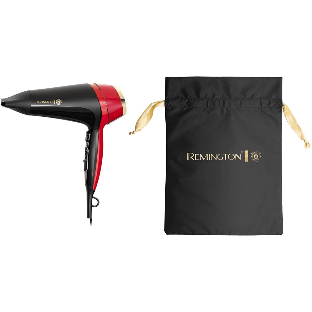 Sèche-cheveux Professionnel Remington Thermacare Manchester United Edition / 2400W / Noir & Rouge