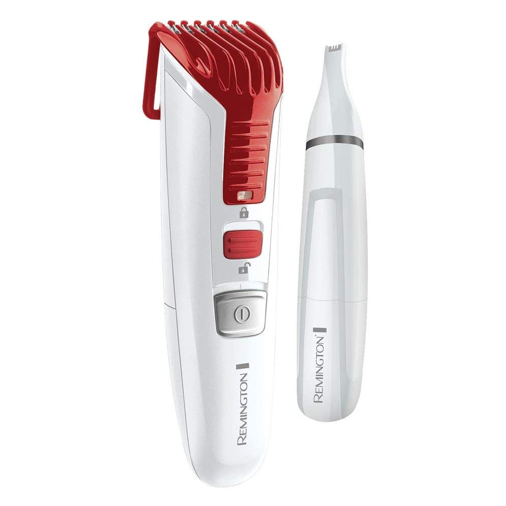 Tondeuse à cheveux et Barbe sans Fil Remington BEARD BOSS + Tondeuse Nez / Rouge & Blanc