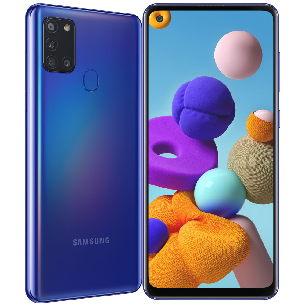 Téléphone Portable Samsung Galaxy A21s / Bleu + Etui offert + Galaxy Smart Tag SAMSUNG EL-T5300 offert