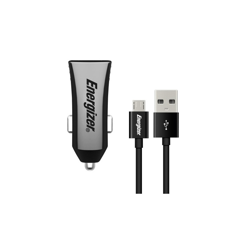 Chargeur de voiture Energizer 2 Ports USB + Câble Vers Micro USB image 0