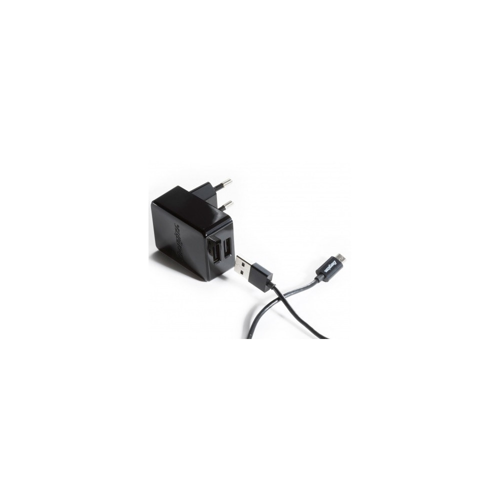 Chargeur secteur Energizer 3.4A 2 Port USB + Câble Vers Micro-USB