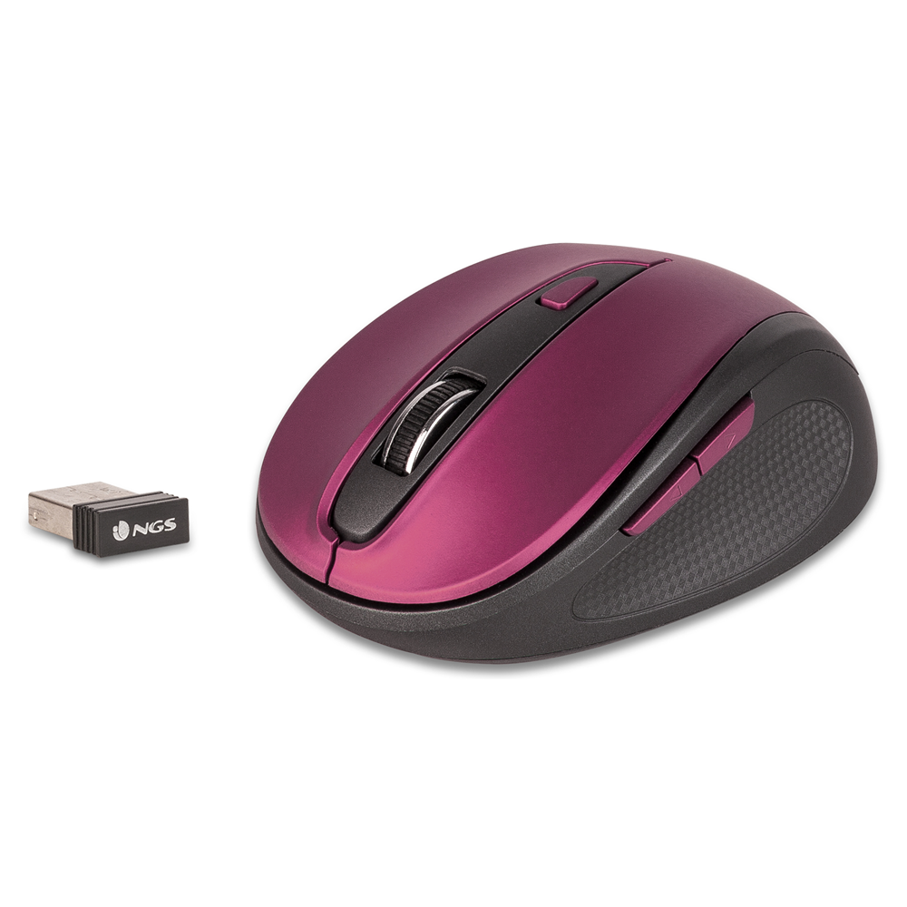 Souris Optique Sans Fil NGS Boutons Silencieux 1600 dpi / Violet