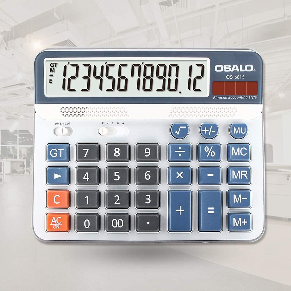 Calculatrice Solaire de bureau Osalo 12 chiffres OS-6815