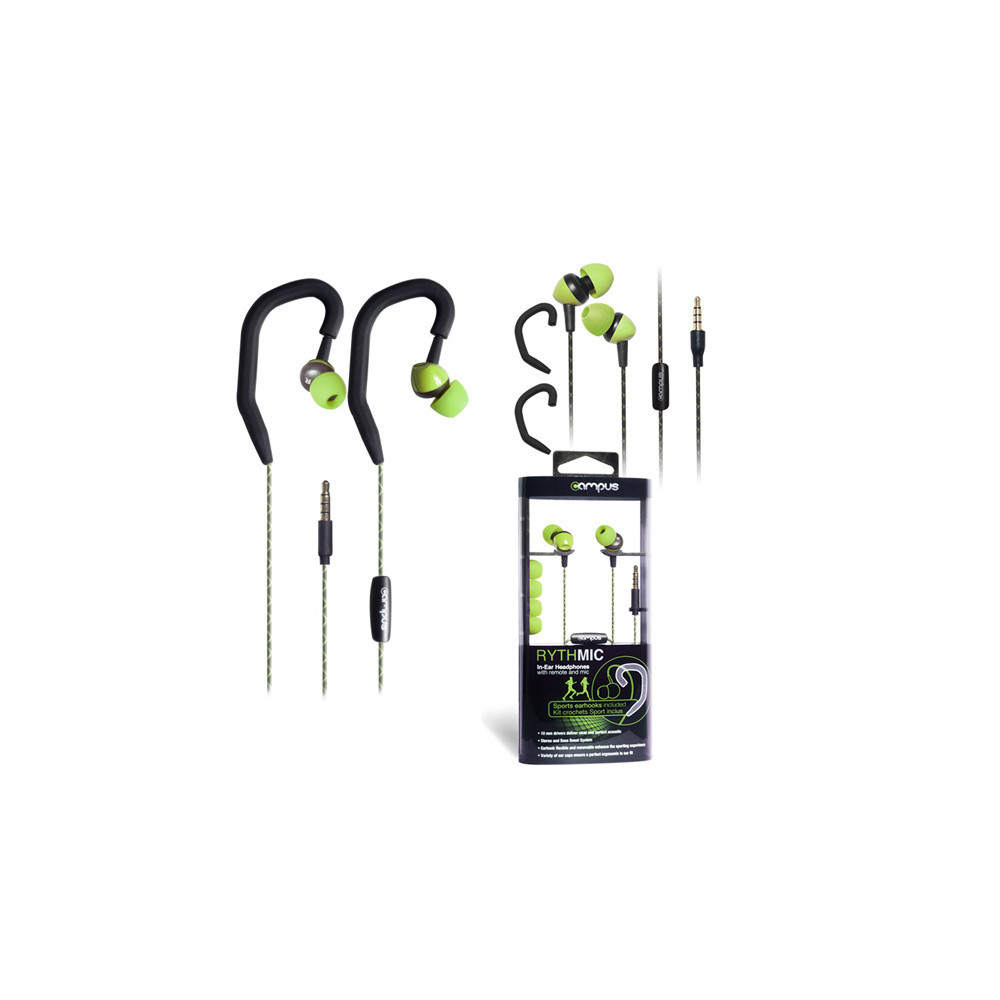 Écouteurs Campus Rythmic Advance MIC-T6GN + Crochets Sports