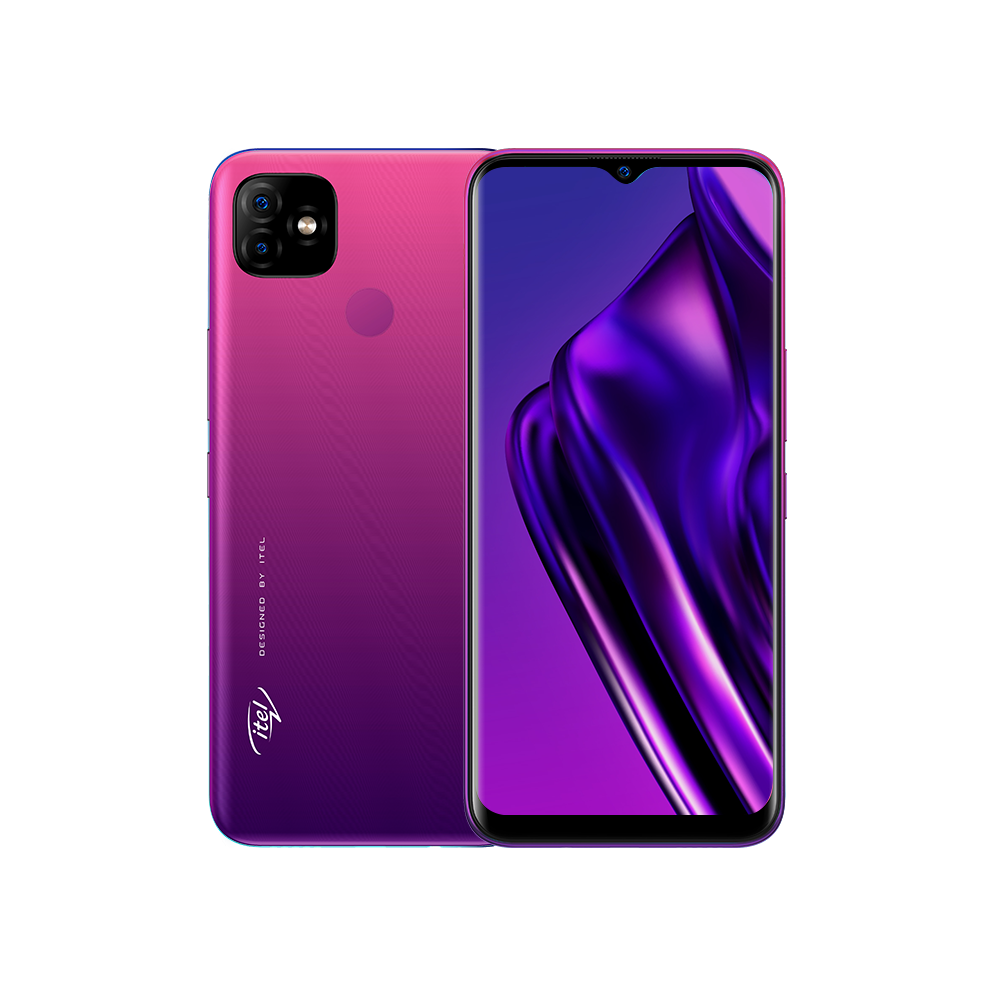 Téléphone Portable Itel P36 Pro / 4G / Double SIM / Violet Dégradé + Sim Orange 60 Go Offerte