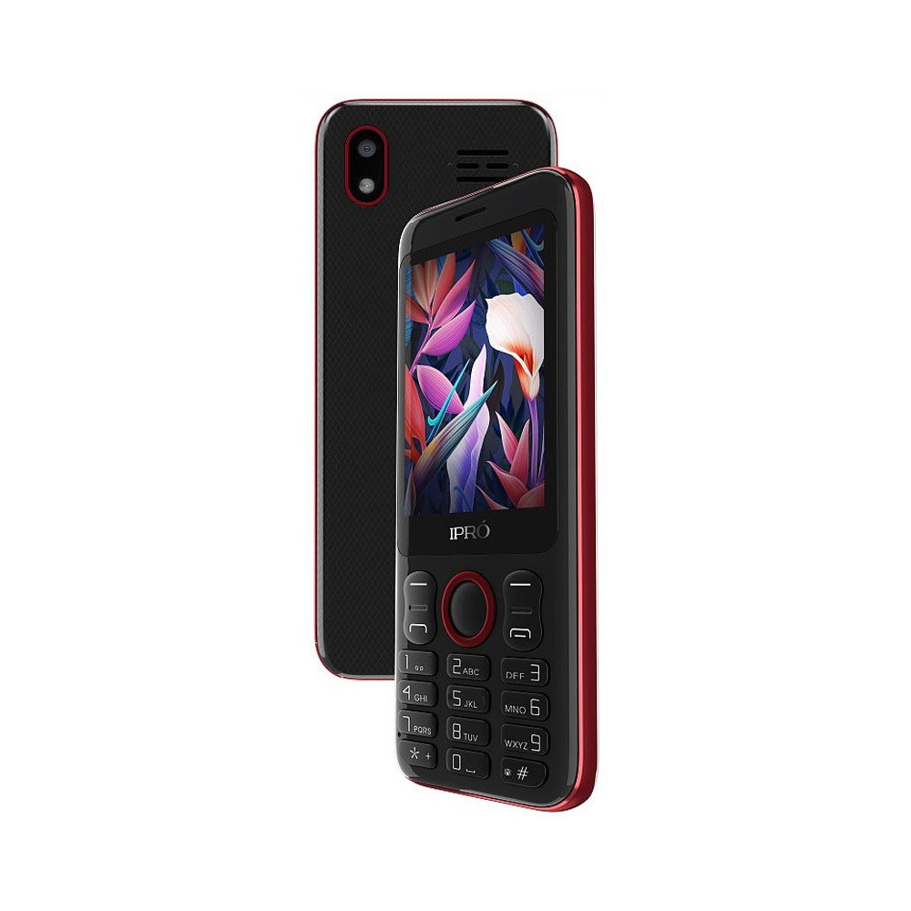 Téléphone Portable LPRO A28 / Double SIM / Noir & Rouge